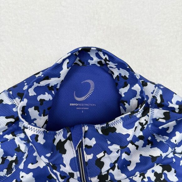 Zero Restriction Golf Pullover Top Womens Size Small Blue Camouflage Performance - Picture 6 of 10